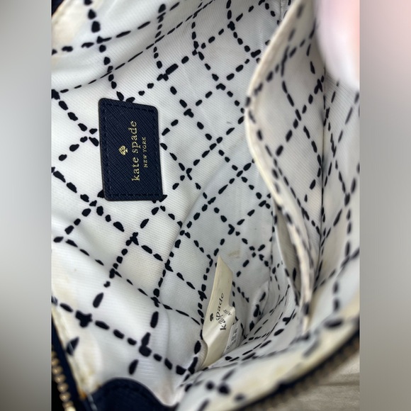 Kate Spade Women's Black Wristlet 8" Wallet Purse Cow Leather Gold Hardware - Picture 7 of 9